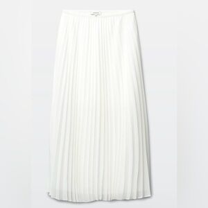 Aritzia Jude White Chiffon Midi Skirt